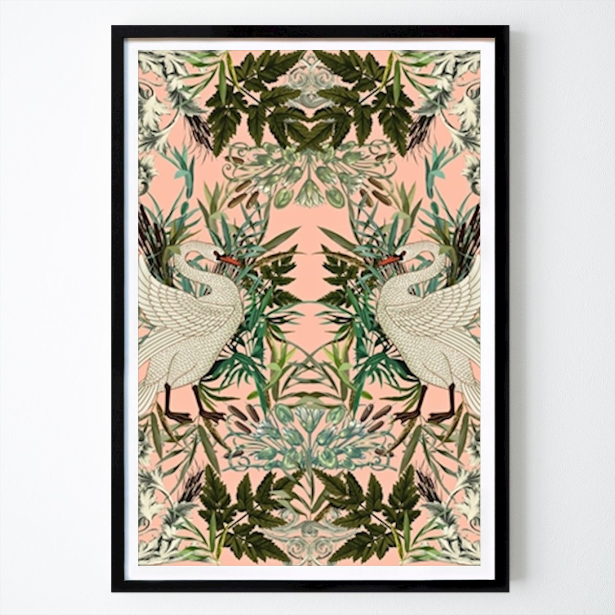 Retro & Vintage Plakat: Romantisk svane av Burcu Korkmazyurek