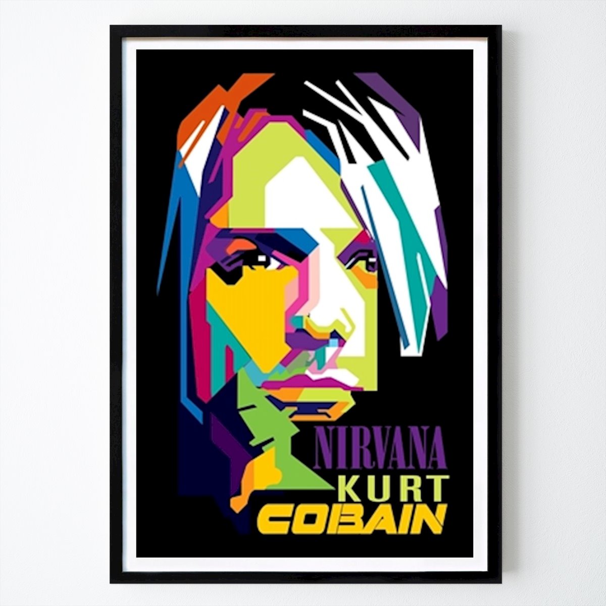 Blumen & Pflanzen Poster: Kurt Cobain WPAP von Fantasy Poster