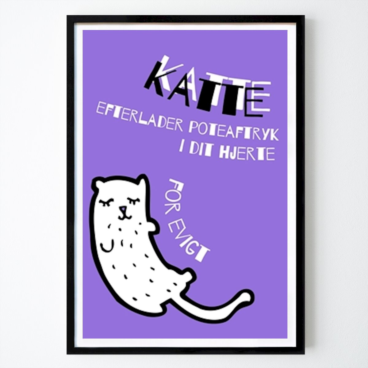 Citation & Text Poster: Pawprints, purple by LitteraTurpasset