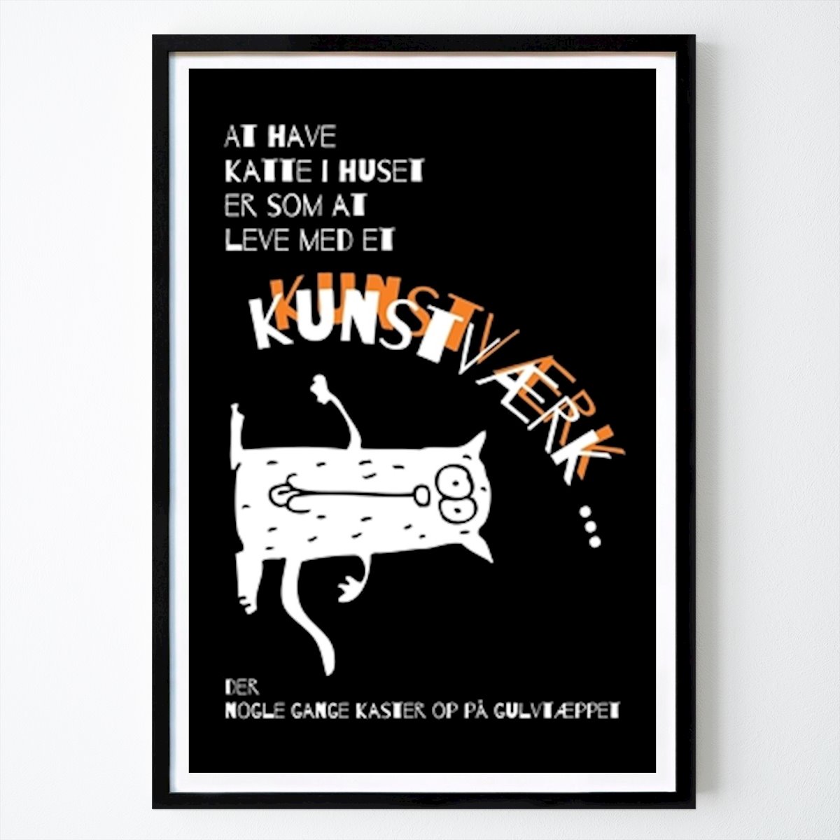 Citation & Text Poster: Cats are art, black by LitteraTurpasset