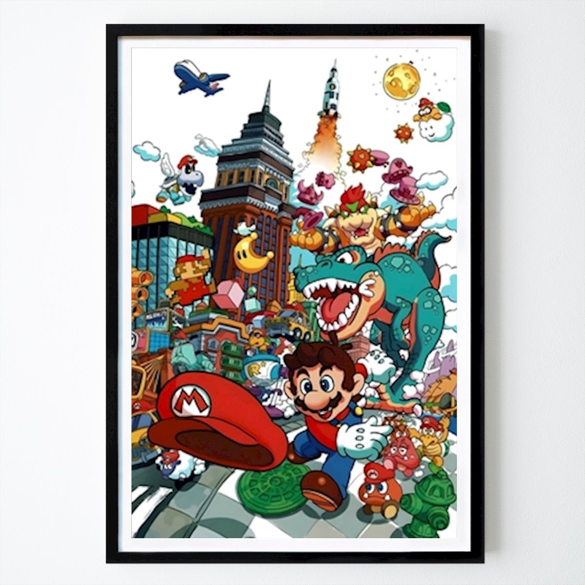 Byer & Steder Plakat: Super Maro Odyssey av Indi Creator