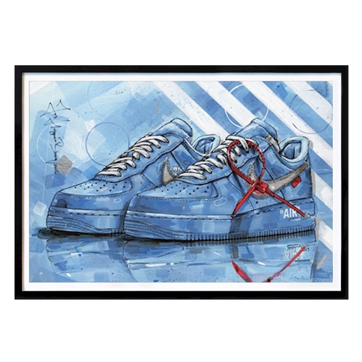 Art Poster: Nike air force 1 painting von Johannes