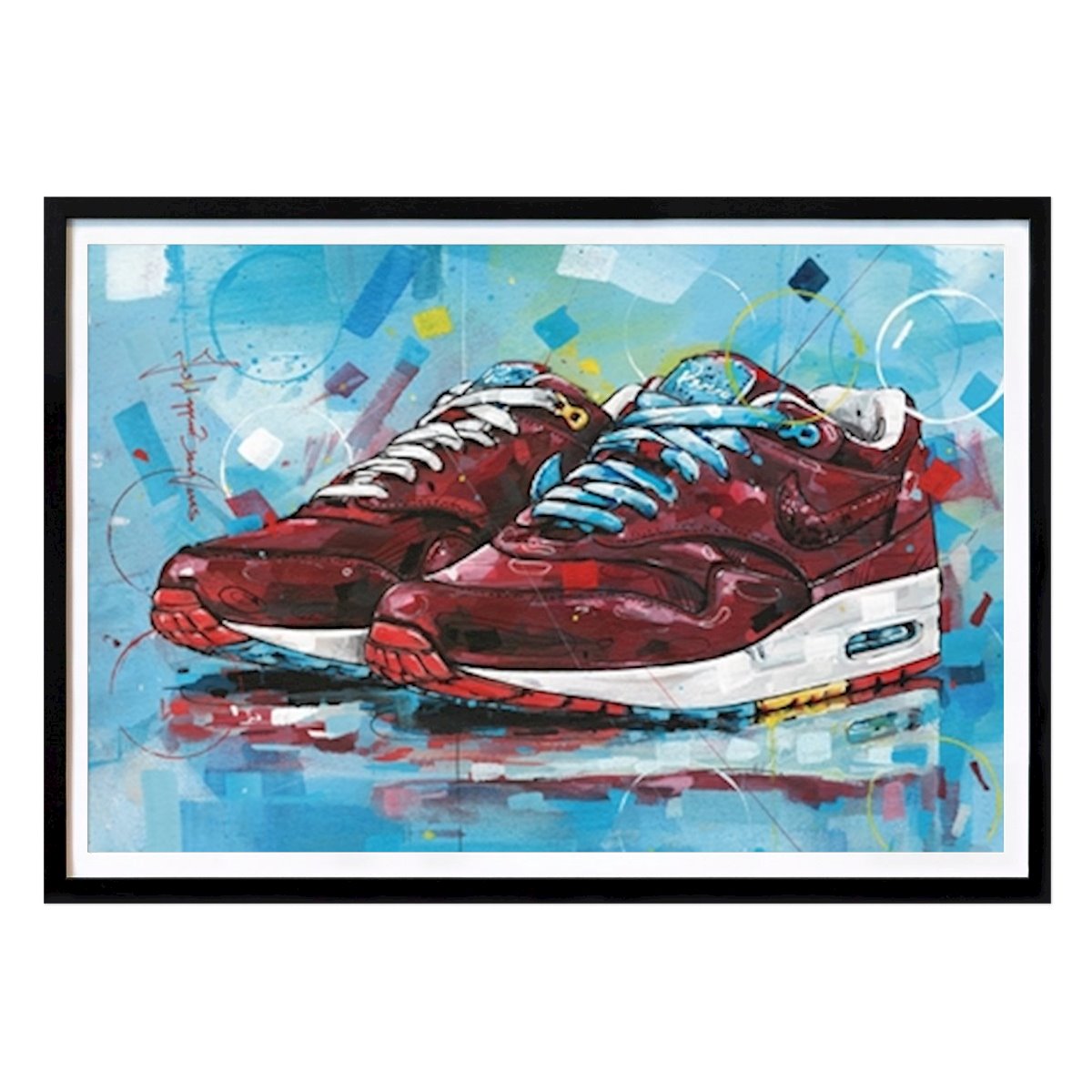 Art Poster: Air max 1 Parra Kirschholz Kunst von Johannes