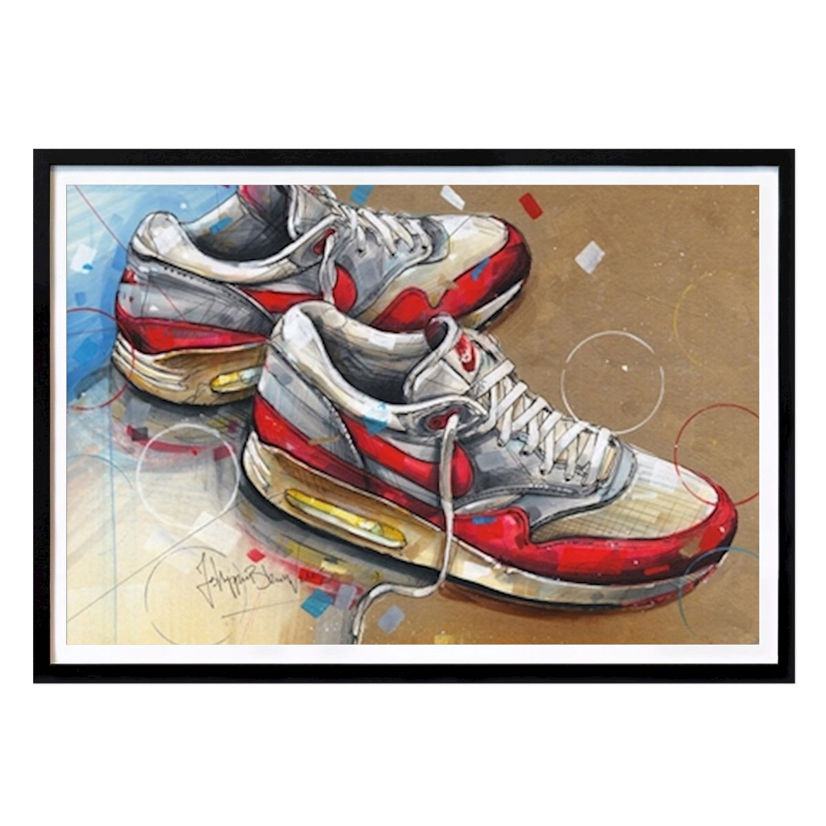 Konstnärlig Poster: Nike air max 1 1987 painting. av Johannes