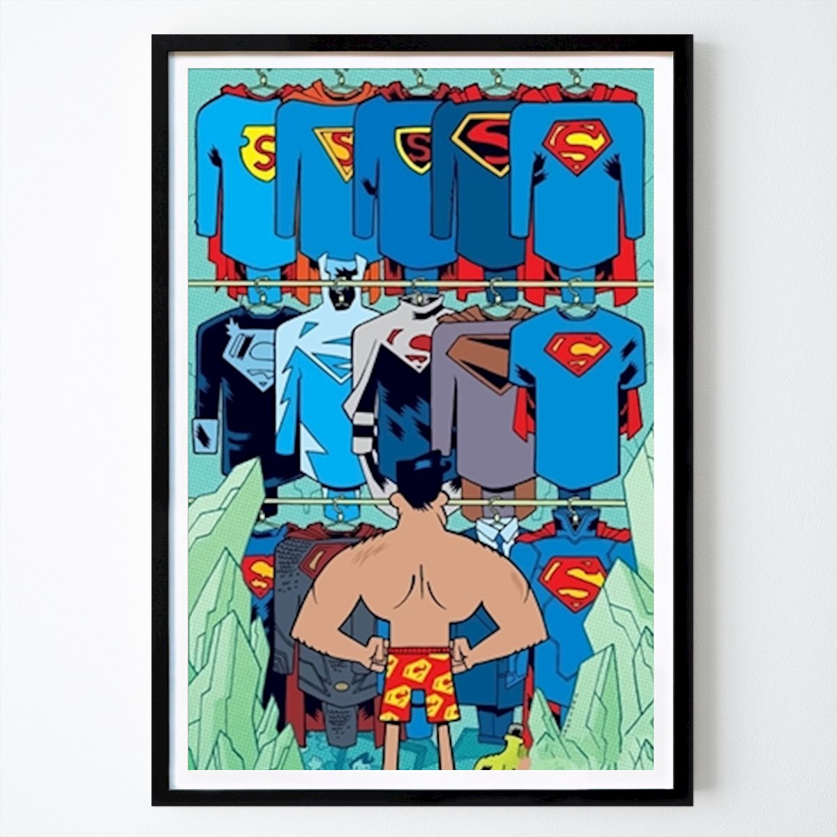 Ilustrácia Plagát: Hrdý kostým superman od Baratie