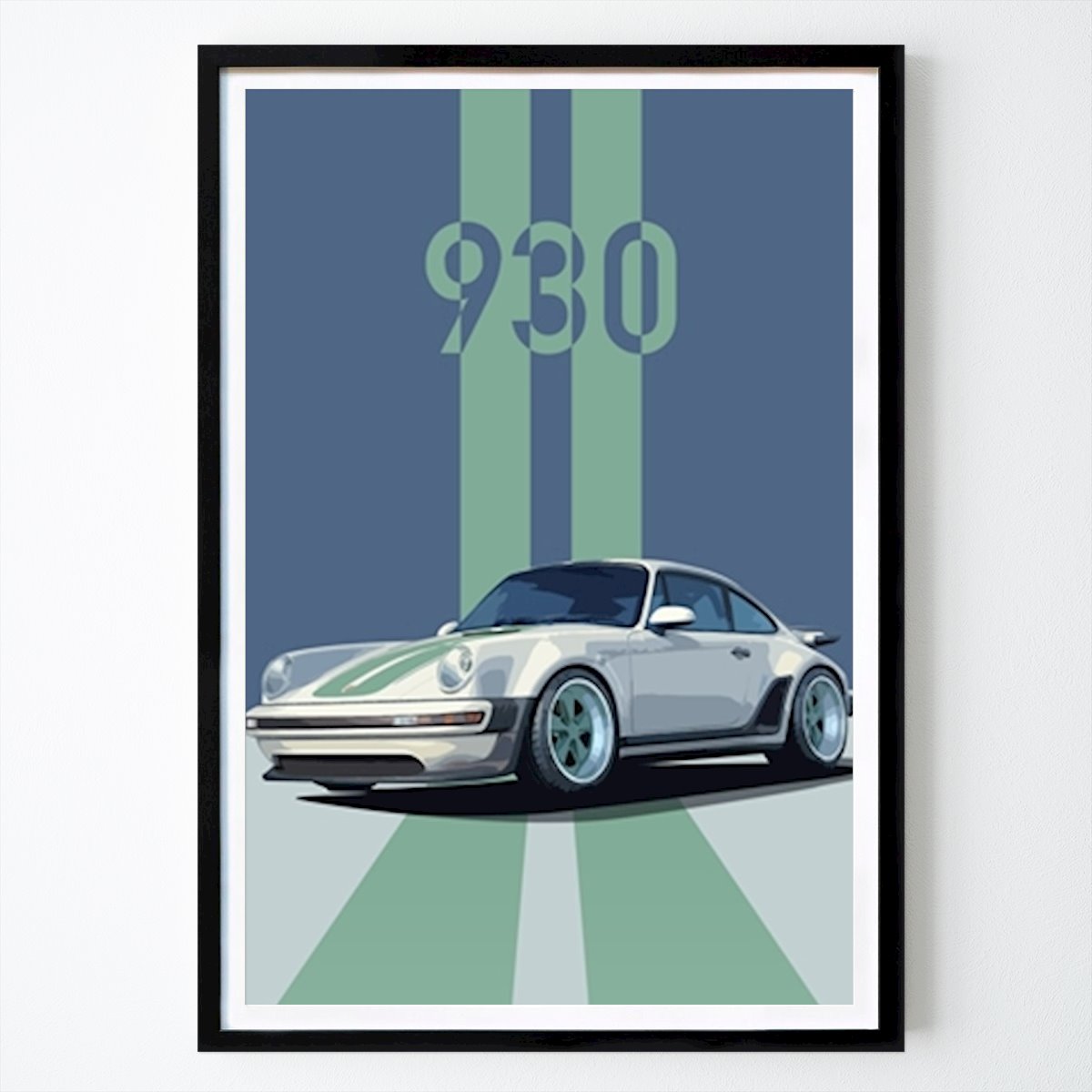 Voiture Affiche: Porsche 930 Turbo par Singer par Bouk de Roeck