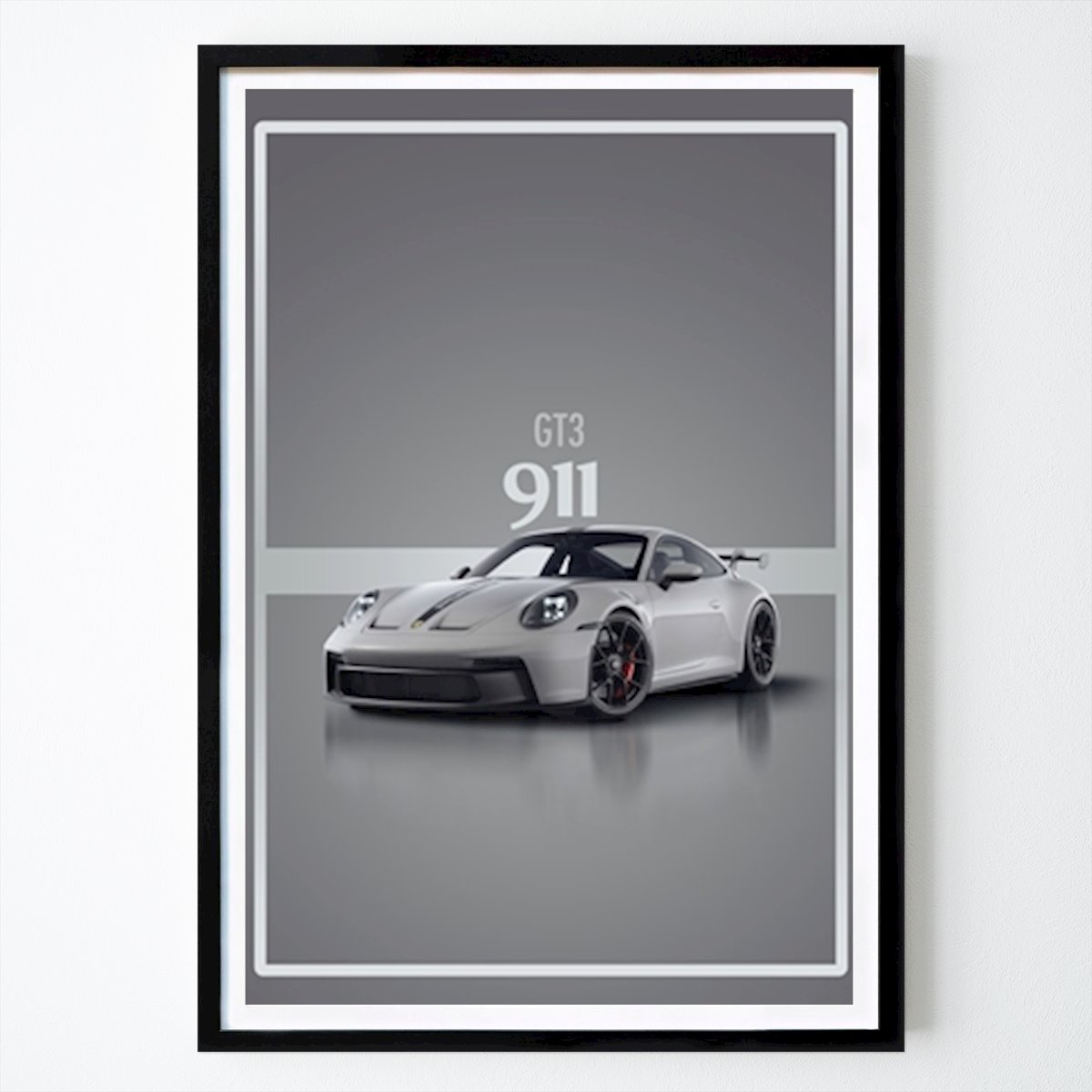 Samochód Plakat: Porsche 911 GT3 w kredce autorstwa Bouk de Roeck