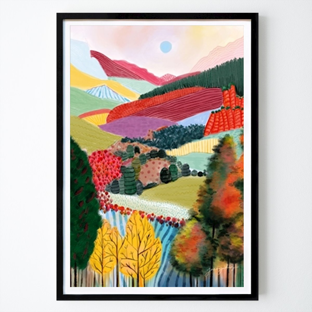 Illustrazione Poster: Parco nazionale di Yosemite di Yaz Raja