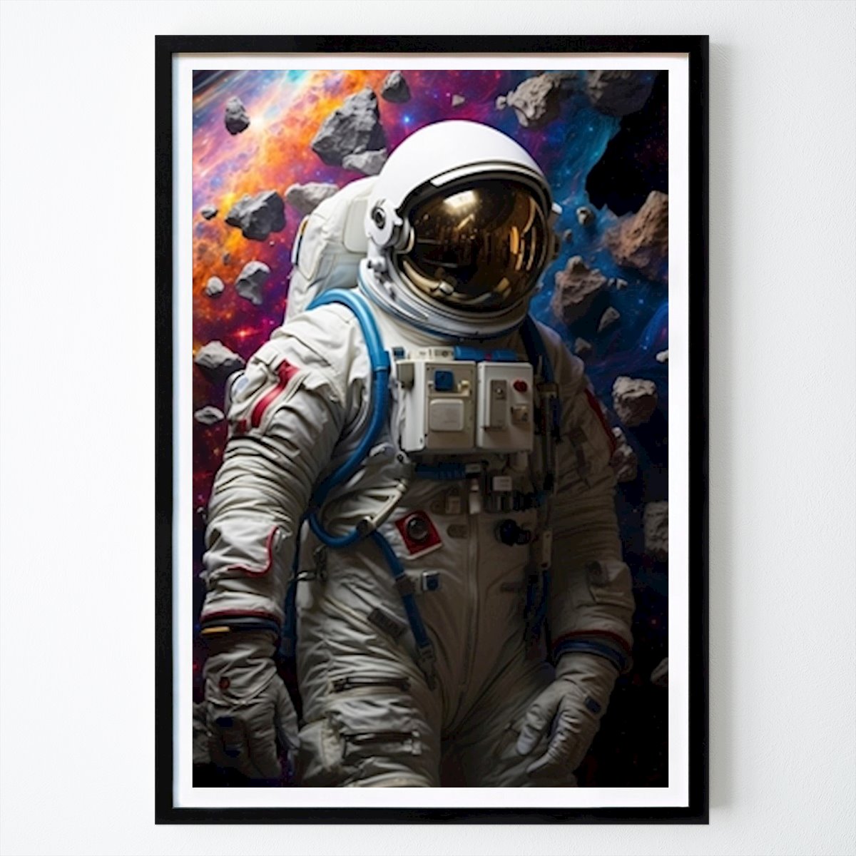 Estilo de vida Póster: Astronauta en la galaxia de Premium Art
