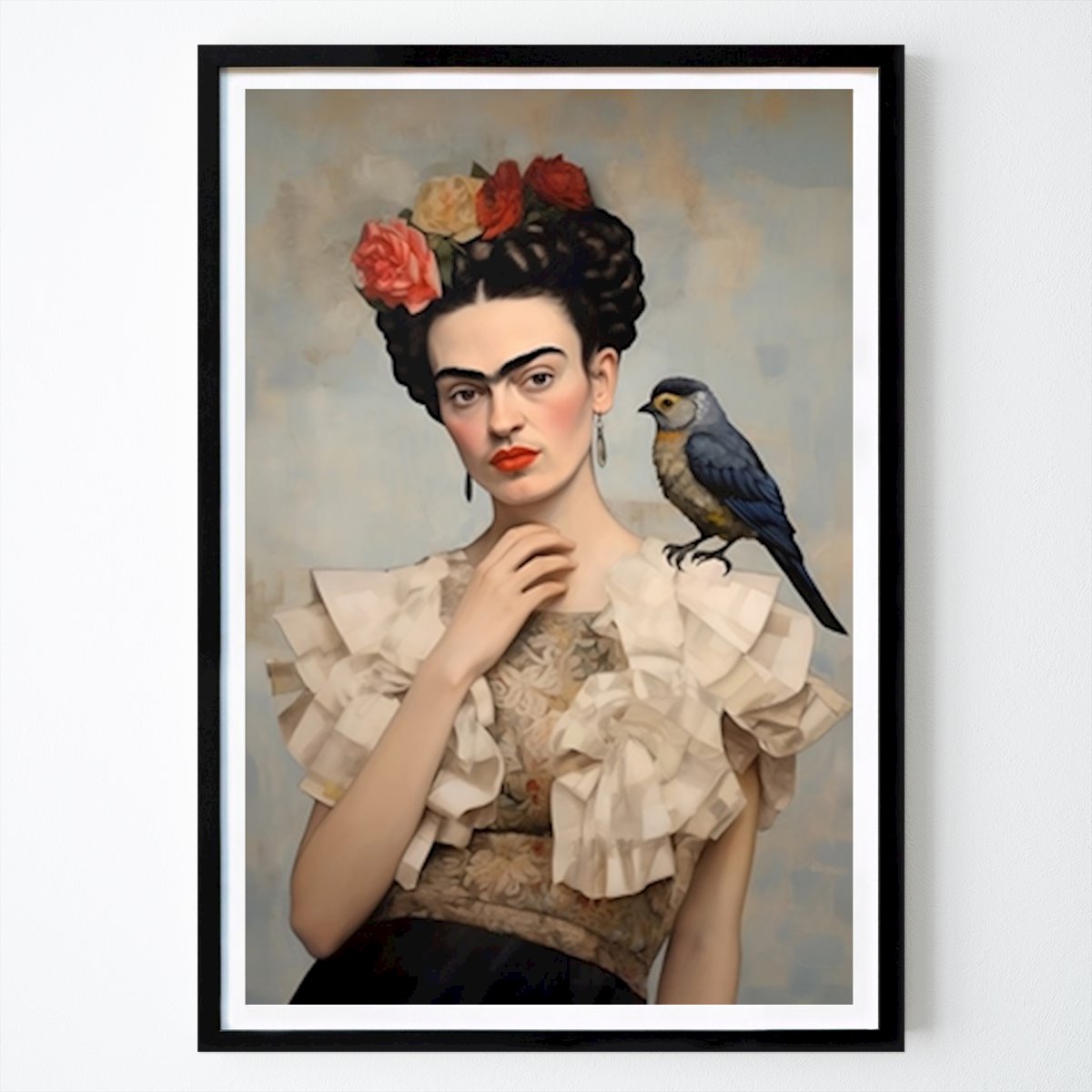 Djur Poster: Portrait Frida Fashion Style av Carina Augusto