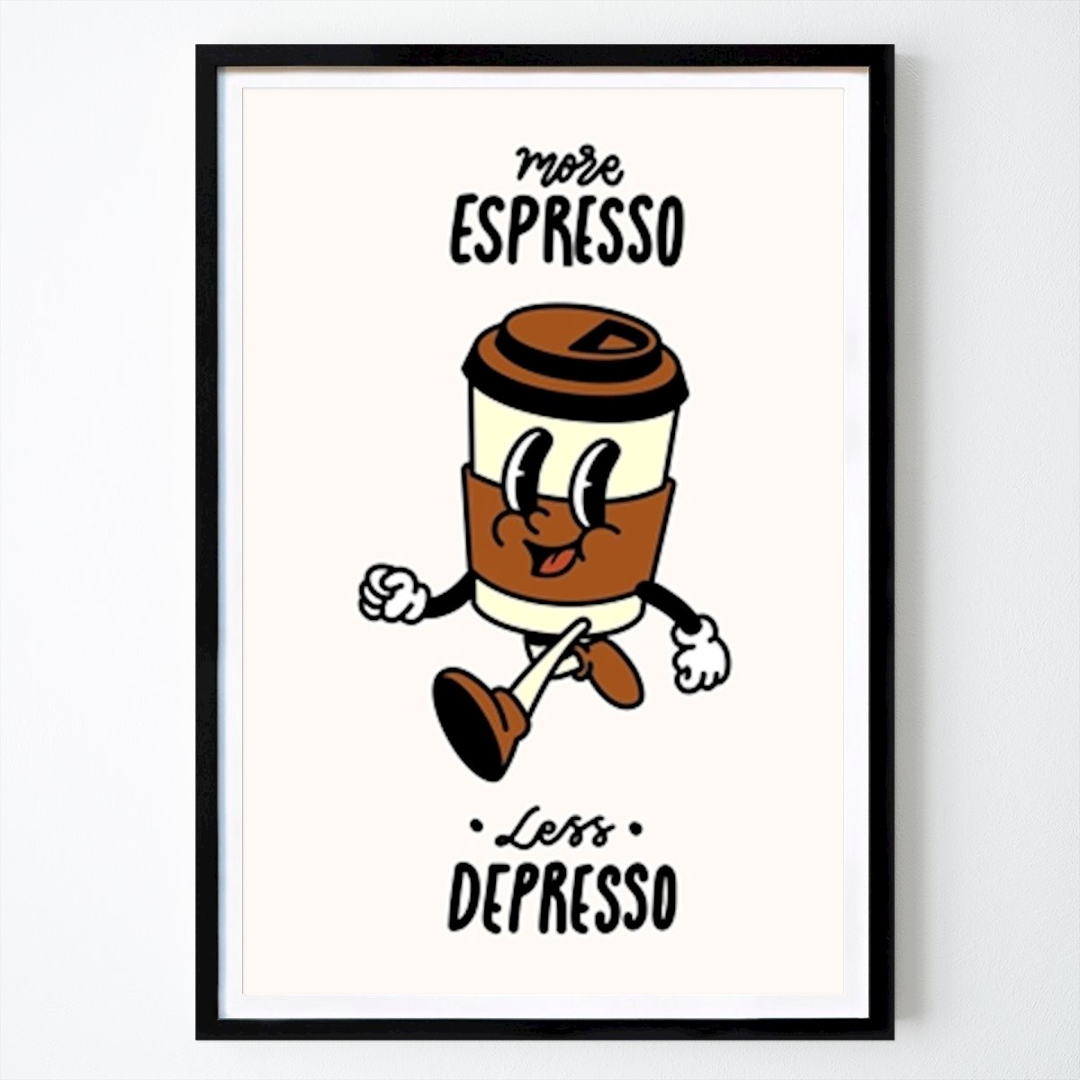Sprüche Poster: Mehr Espresso, weniger Depresso von Emme