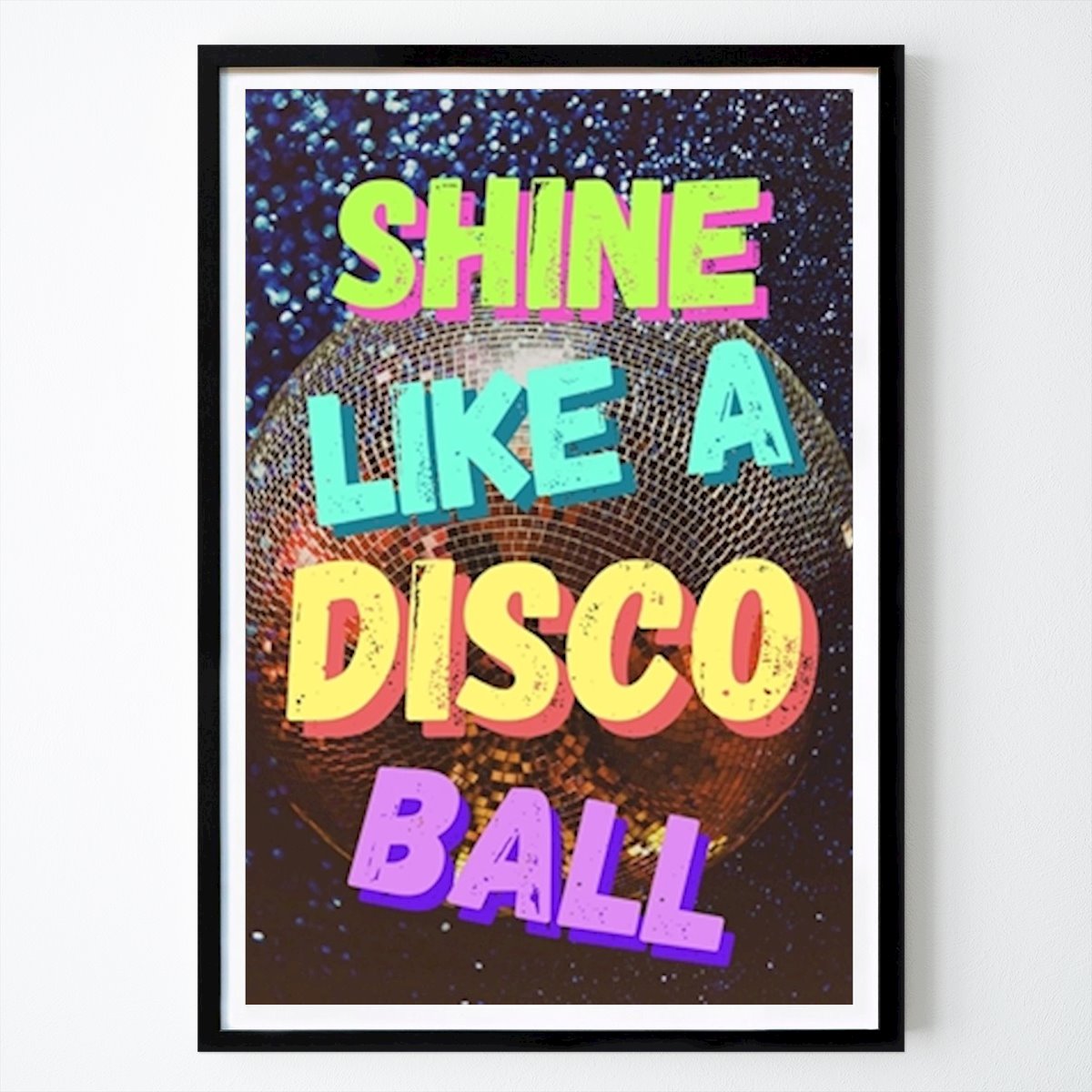 Retro & Vintage Plakat: Skinn som en diskokule av Nida Designs