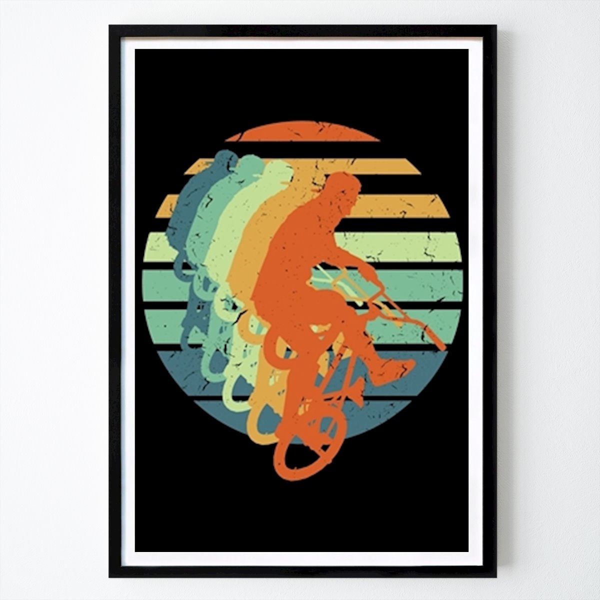 Italy Poster: BMX Rider Bike Vintage Retro by Daniel