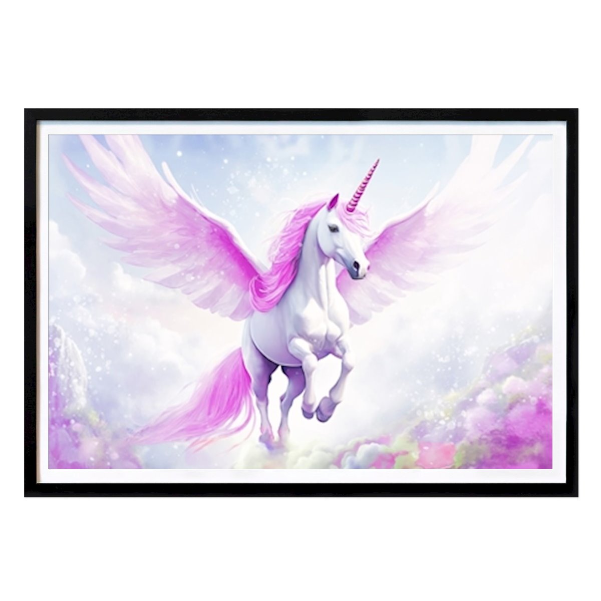 Barnrum Poster: Flygande enhörning av Micke