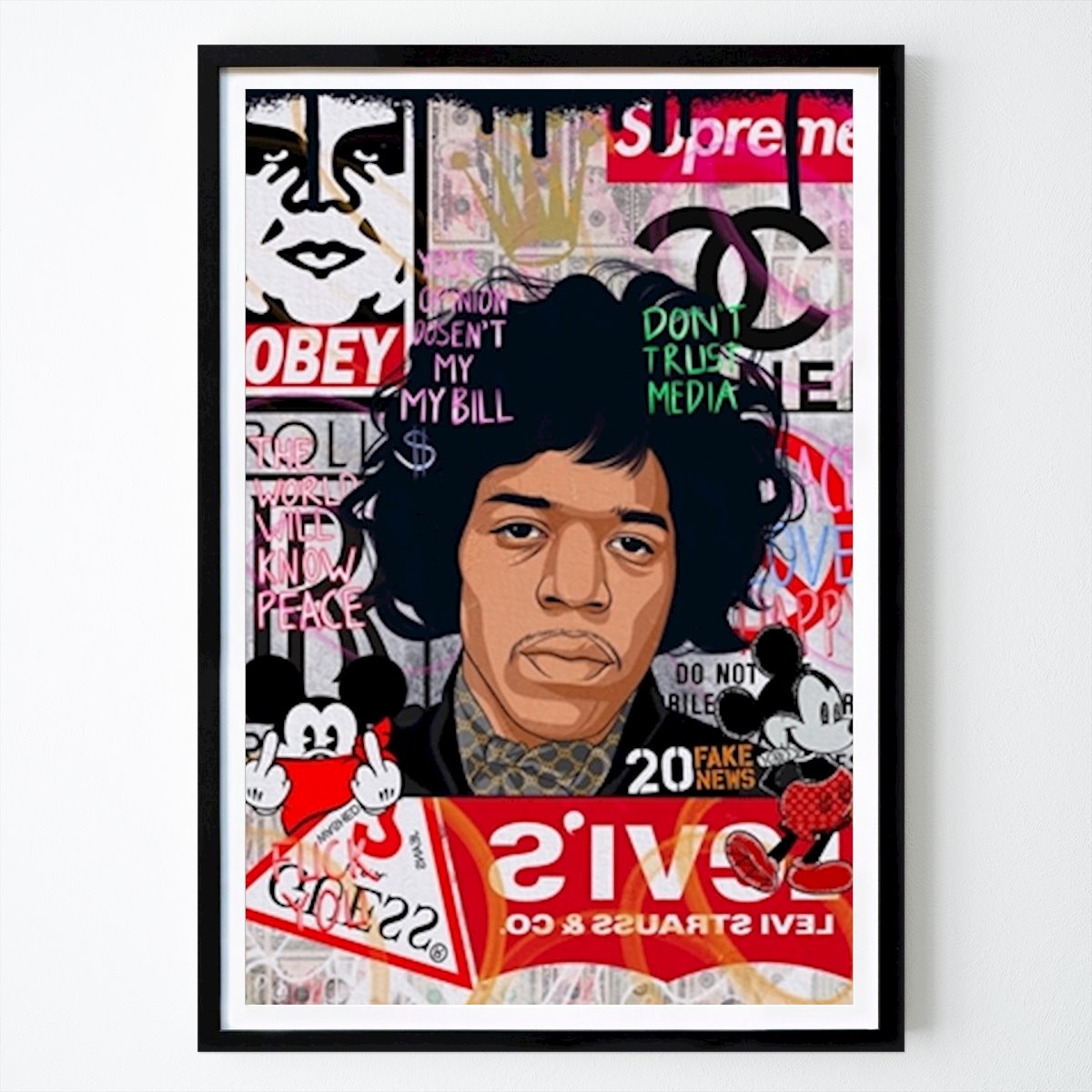 Pop Art Poster: Jimi Hendrix de Mildwords