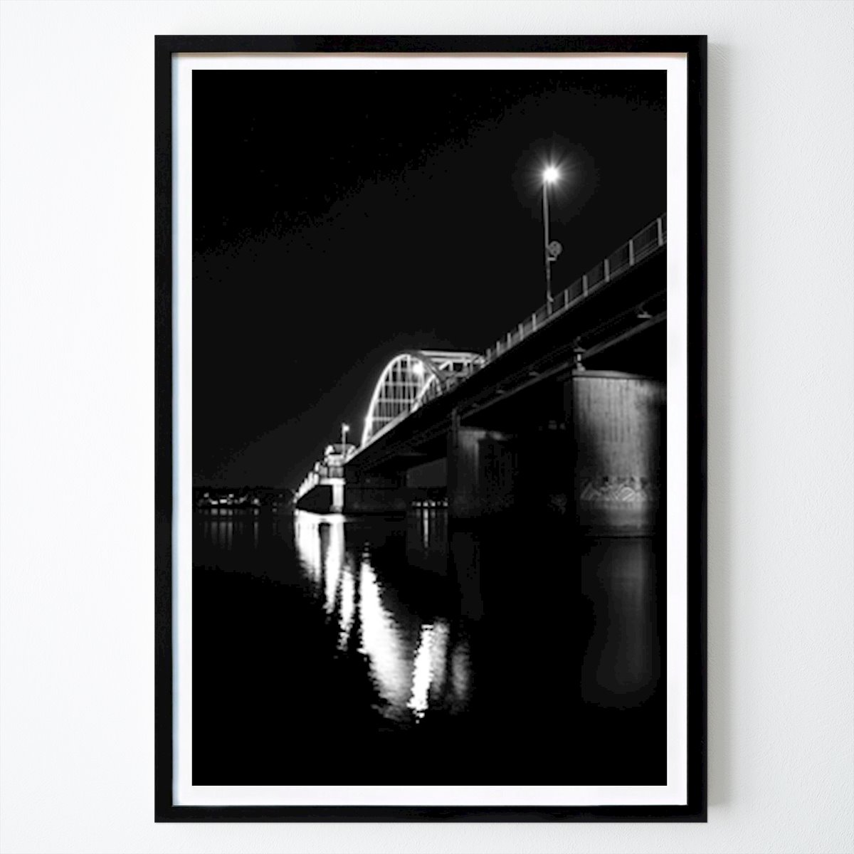 Luleå Poster: Bergnäsbron Schwarz-Weiß-Fotokunst von Thomas Åberg