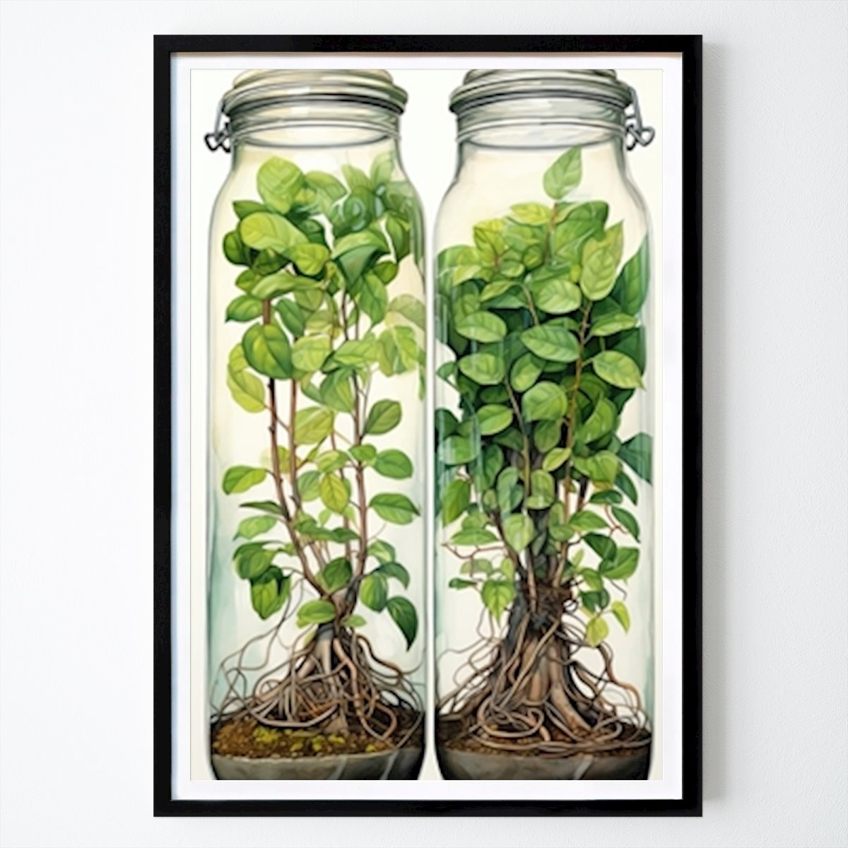 Botanical Poster: Plants In A Jar 2 by Bilge Paksoylu