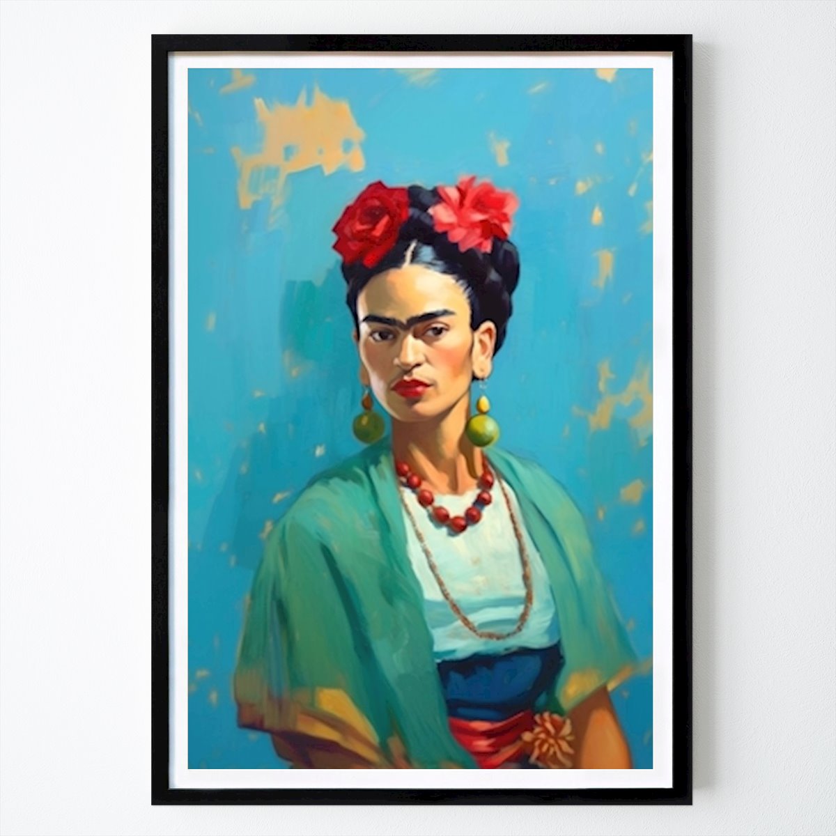 Ilustración Póster: Frida Kahlo Póster Estampado Azul de Niklas Maximilian