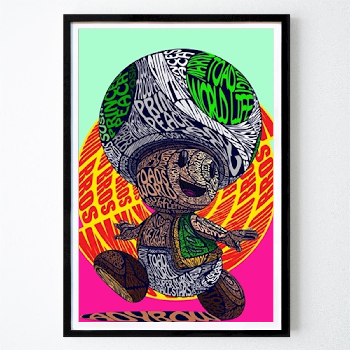 Frases Poster: Sapo Cogumelo Retro Typo de Retrostreet Interior