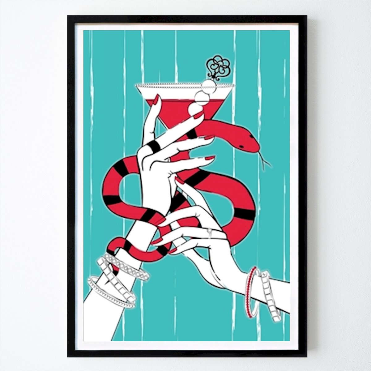 Illustration Poster: Snake Drink by Martina