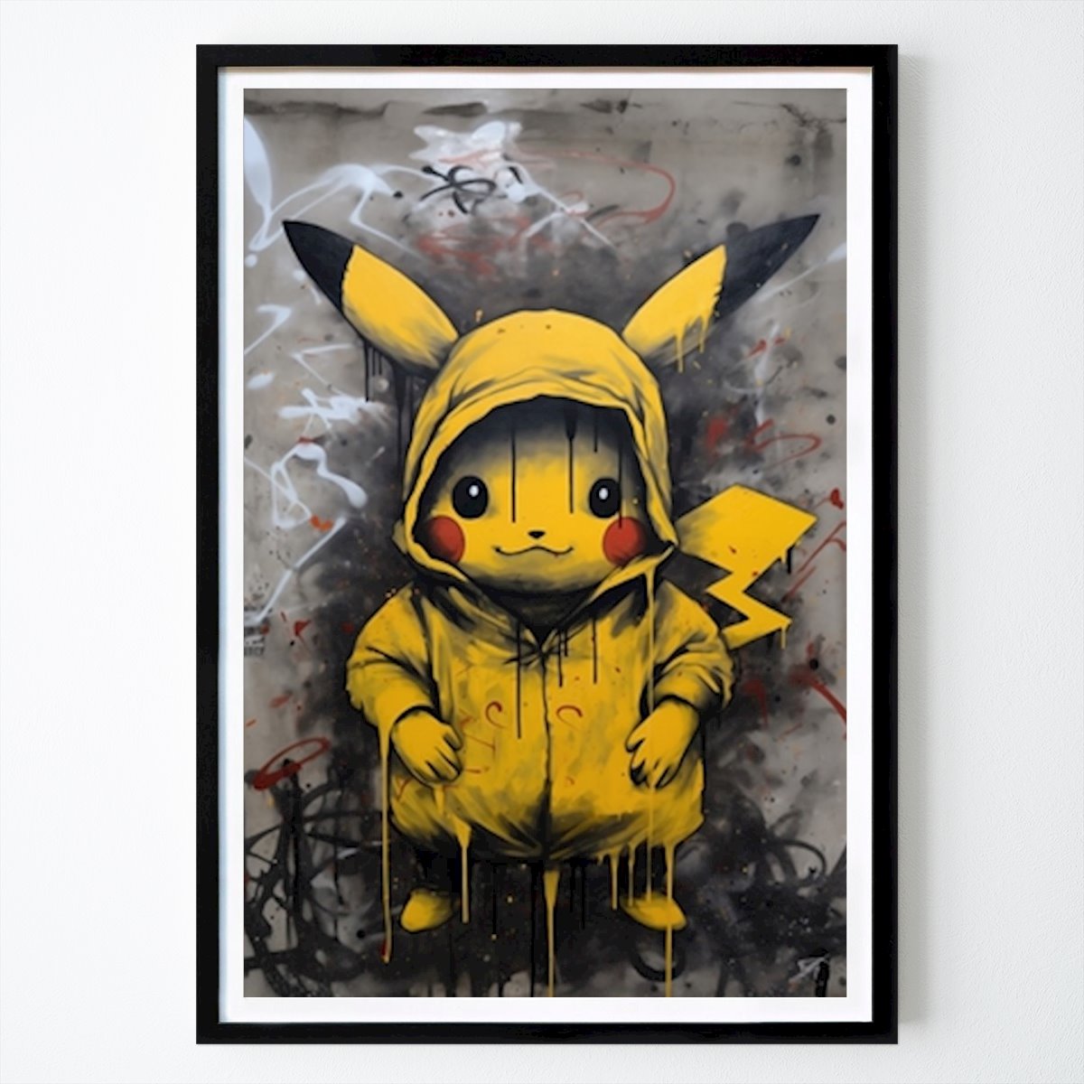 Kunstnerisk Plakat: Pikachu Onesie Grafitti av Decker Studios
