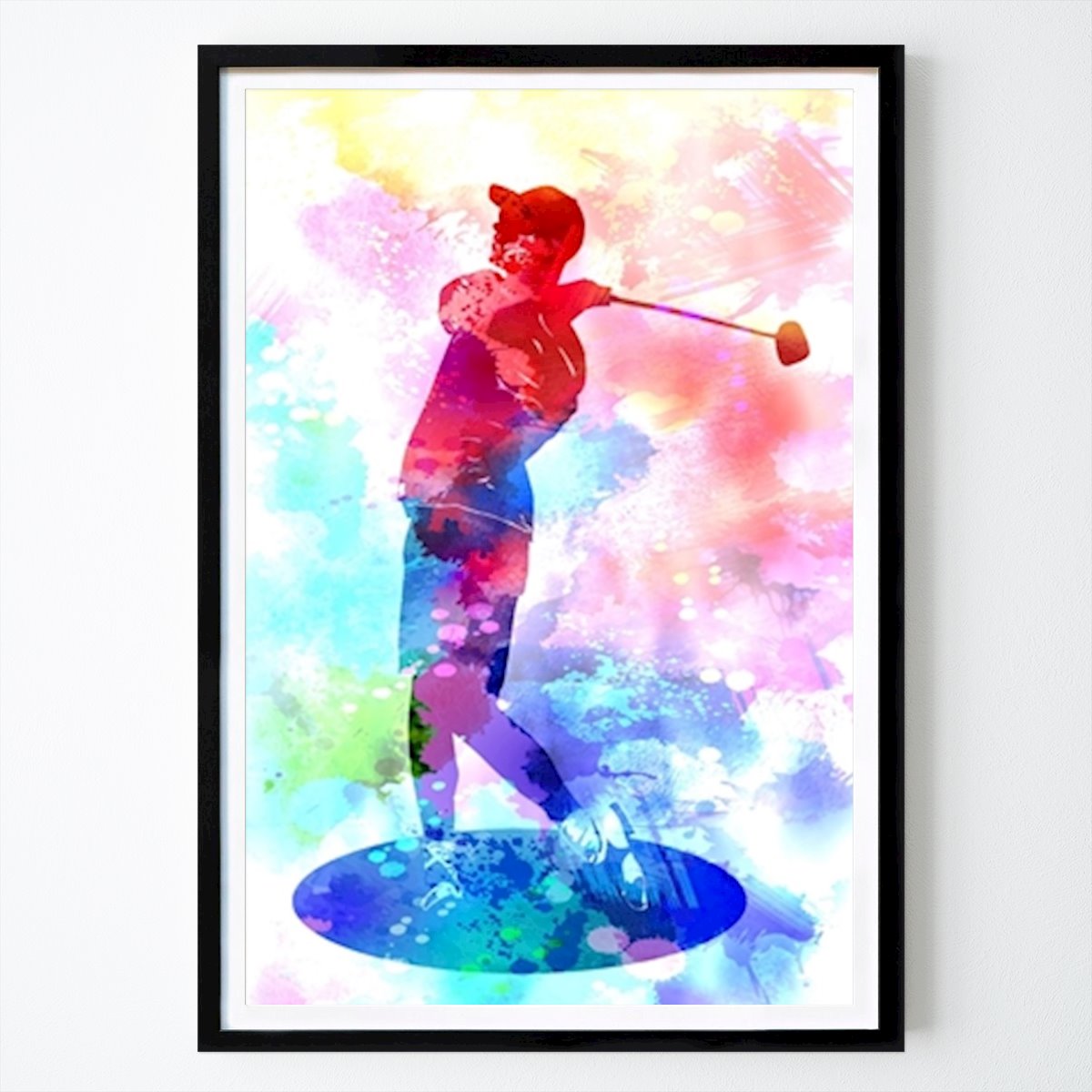 Pop Art Póster: Jugador de golf de Masdian Watercolor