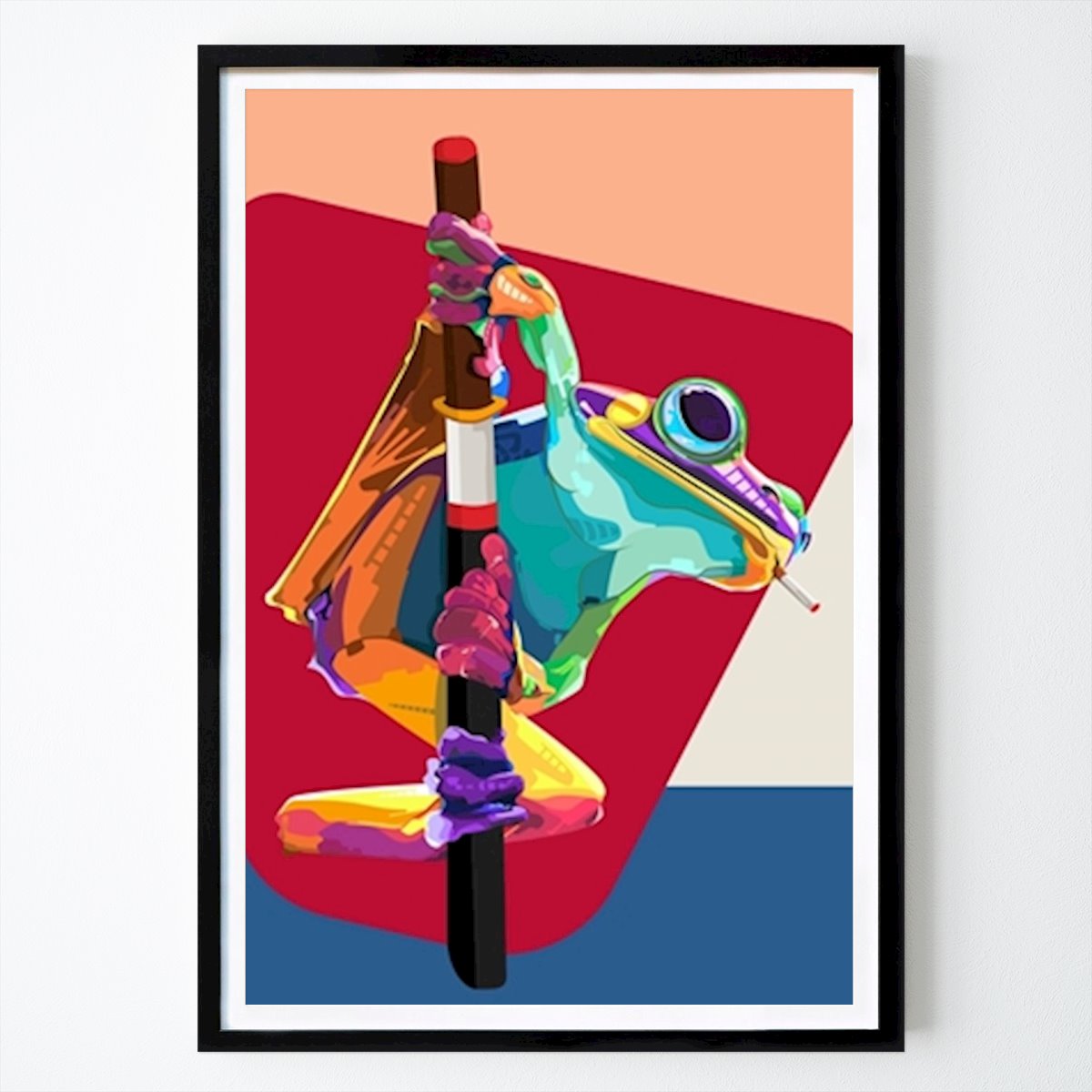 Pop Art Poster: Retro Ronin Frog Konst av Retrostreet Interior