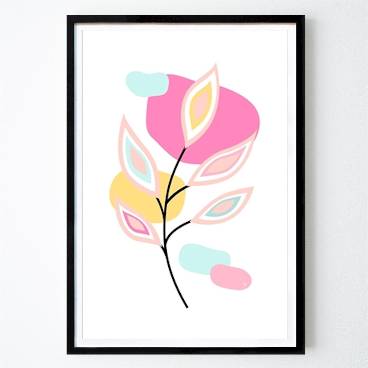 Retro & Vintage Poster: Modern graphic pastel flower by Martina