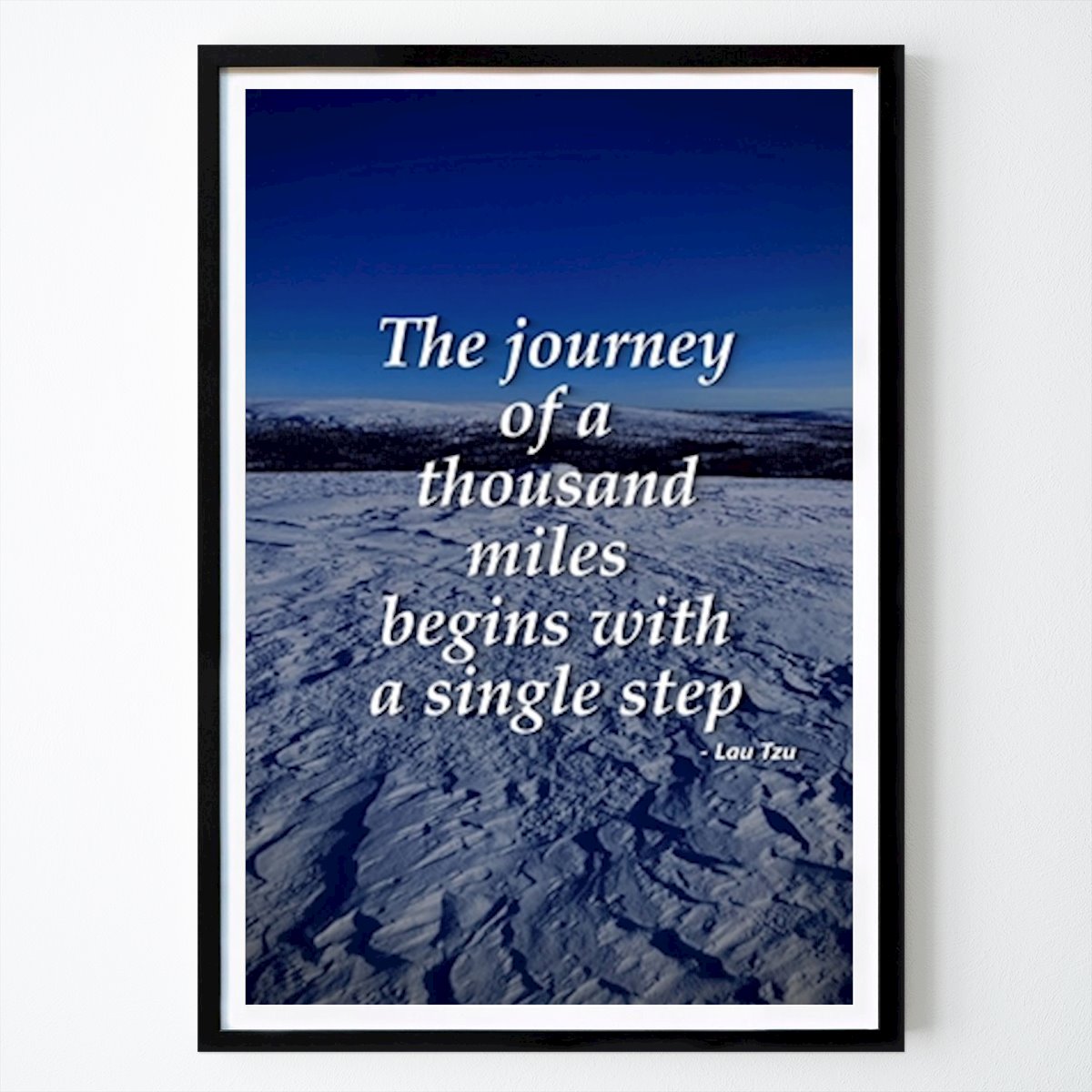 Citat & Text Poster: Snow Mountain Motivation Citat av Silas Borring