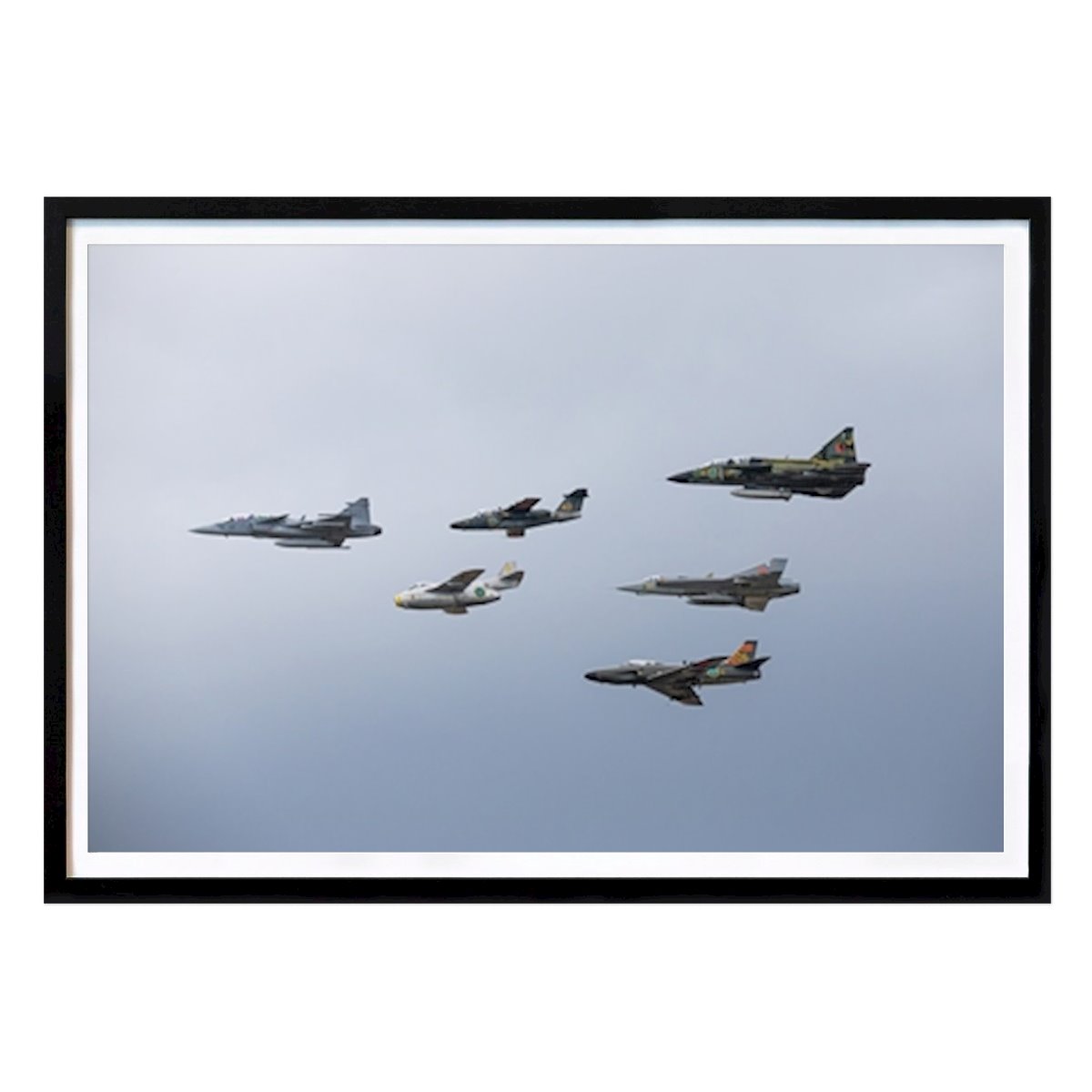 Freizeit Poster: Swe Air Force Historic Flight von Roger Bäck