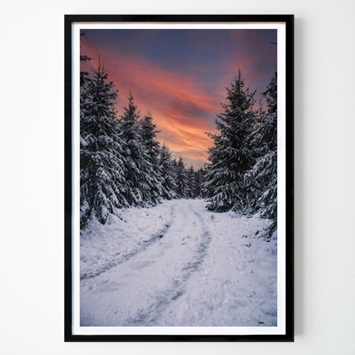 Nature Poster: Snowy Evening Trail by Hendrik Zahn
