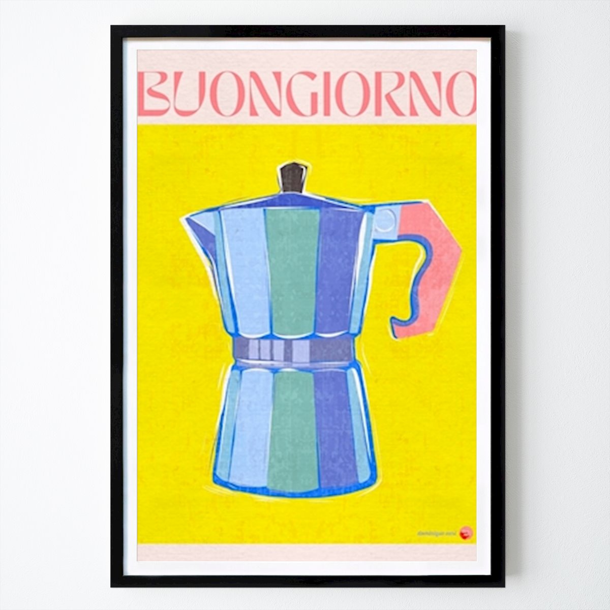 Italien Poster: Buongiorno Retro Kaffebryggare av Dominique Vari