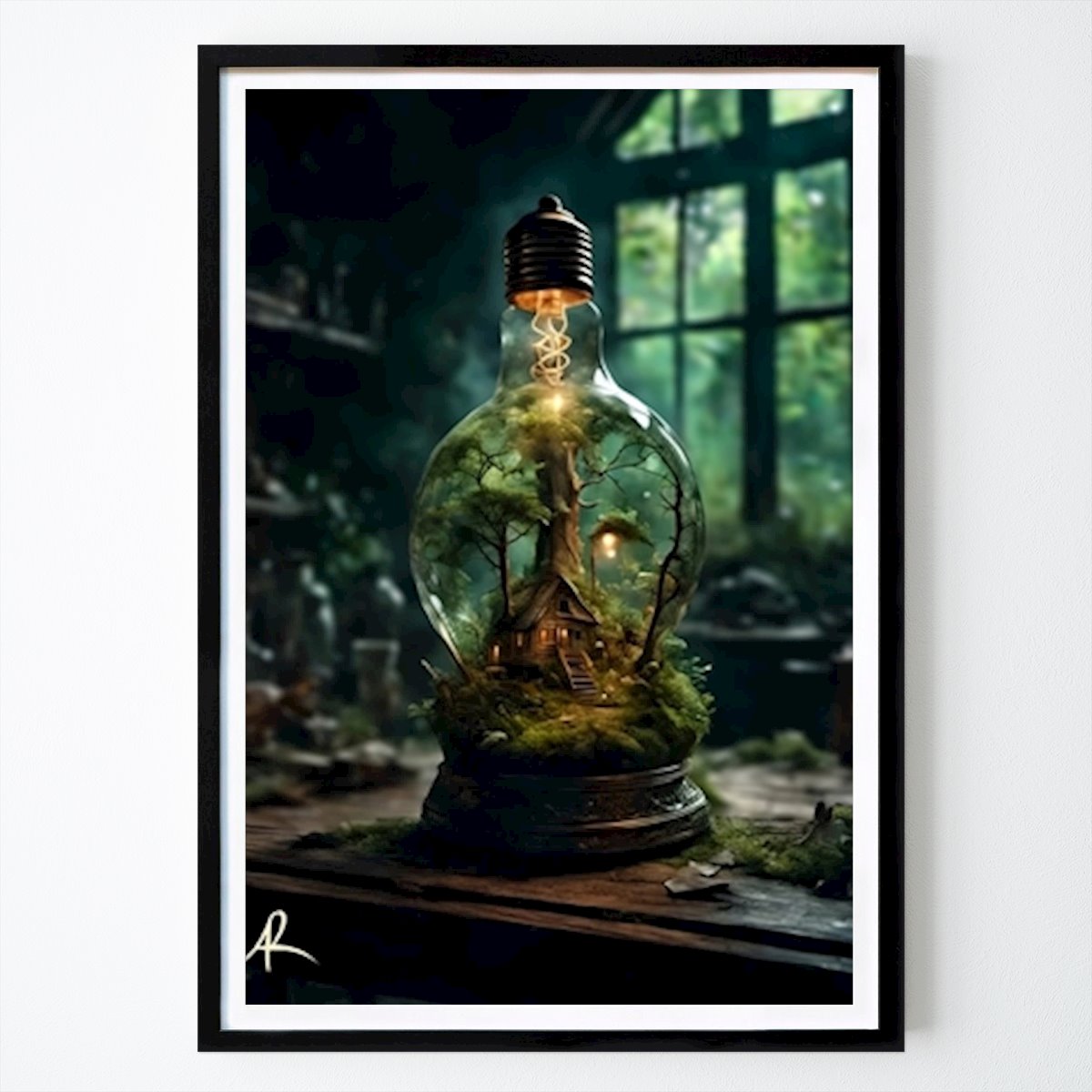Naturaleza Póster: Bosque de cuento de hadas en la bombilla de Angelique Schmalbrock