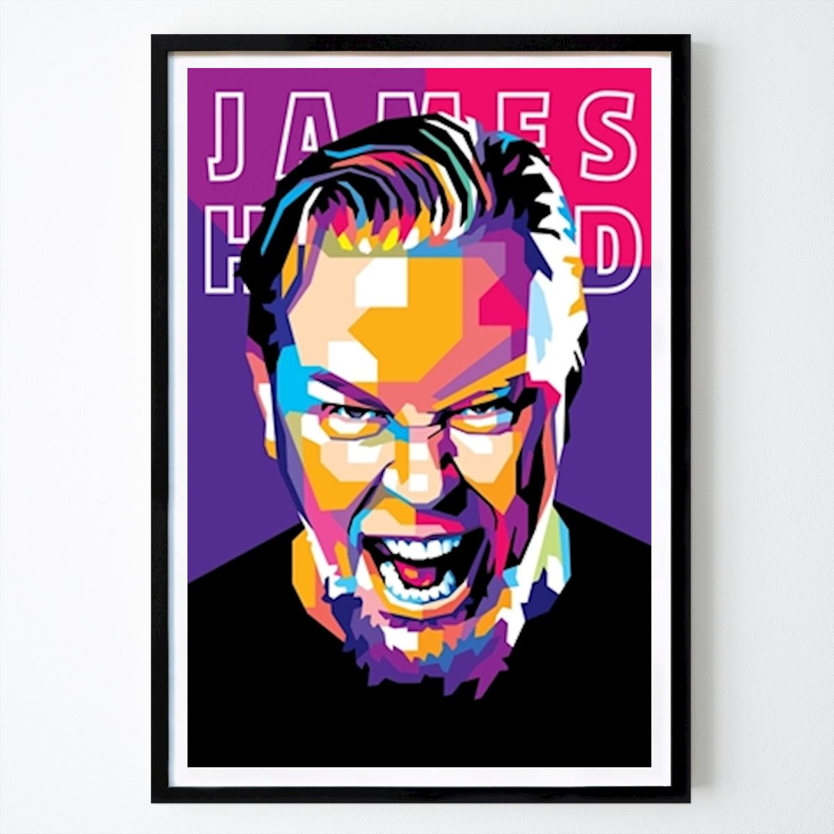 People & Portrait Poster: James Hetfield in WPAP by V Styler