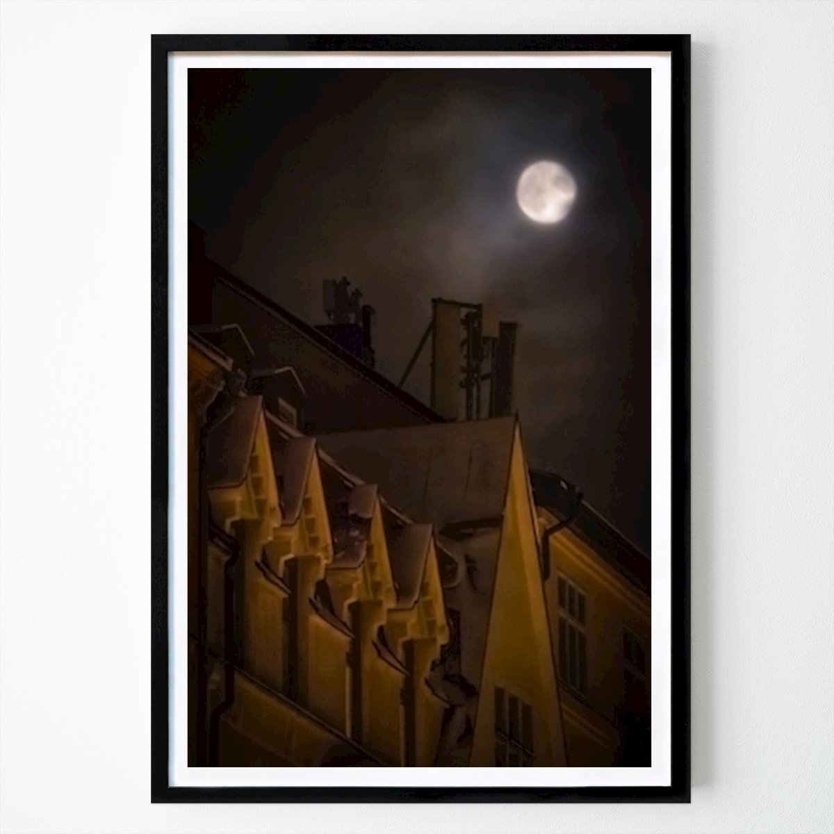 Stockholm Poster: Moon over Stockholm van Mats Karlsson
