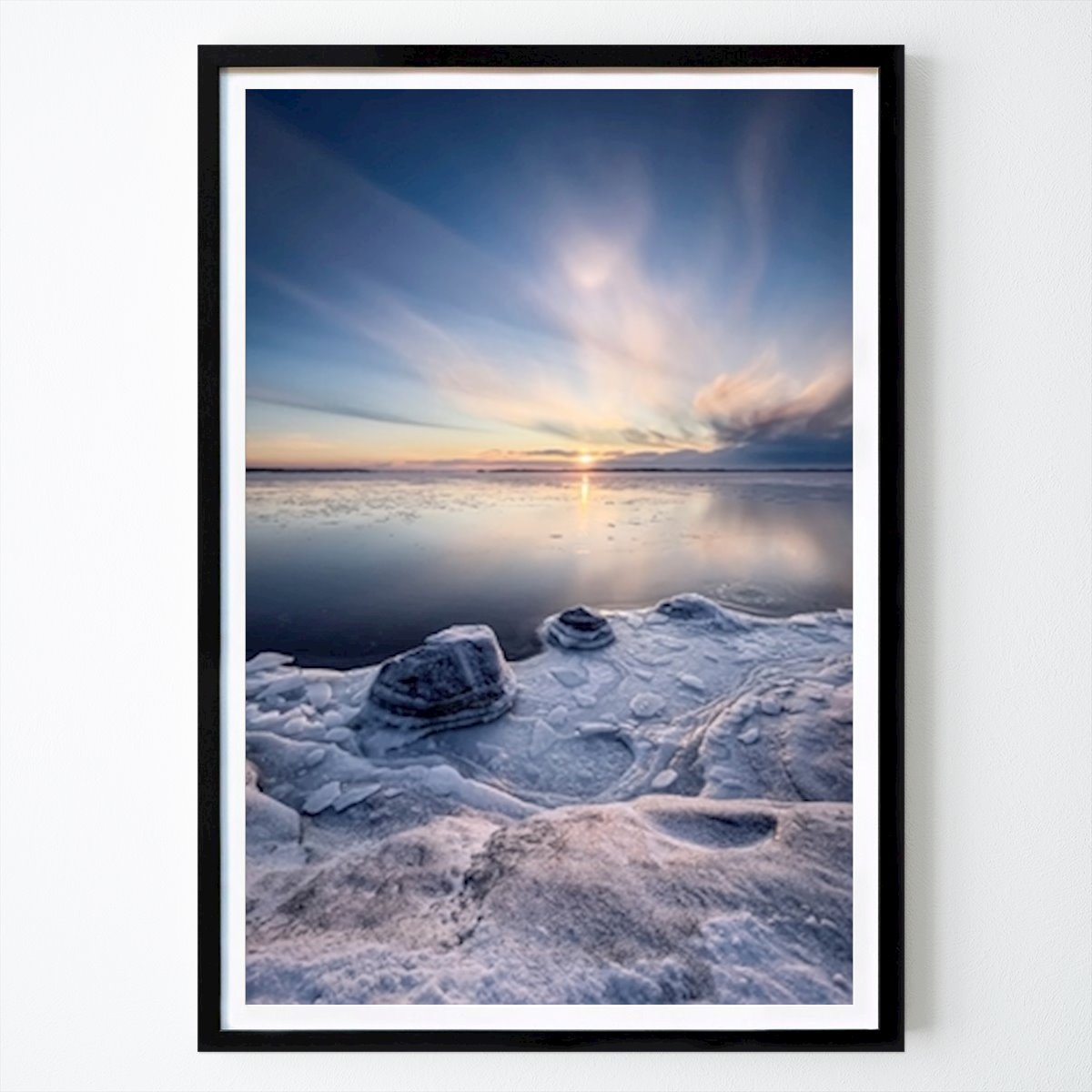 Nature Poster: Freezing Baltic Sea Sunset by Timo Oksanen