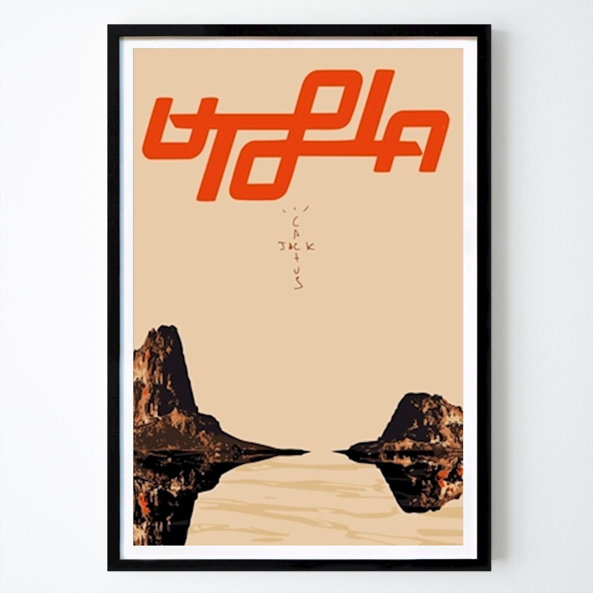 Ein Felsvorsprung im Meer Poster von Lordgrace – Freizeit Wandbild – Printler