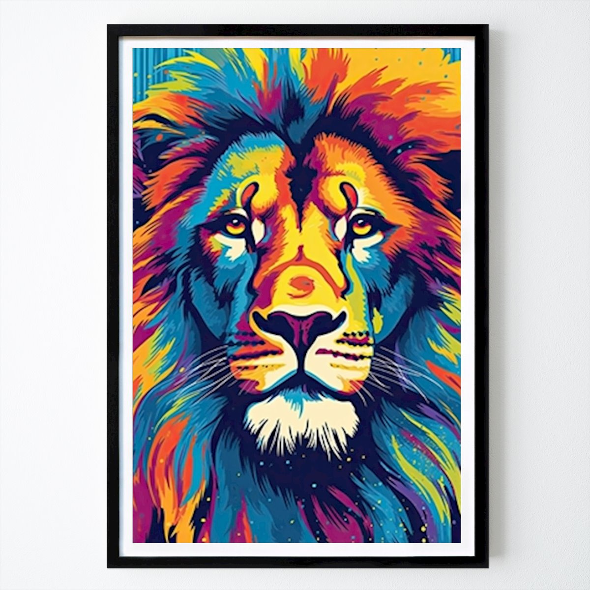 Pop Art Plakat: Pop Art Lion Poster av Andy Dot