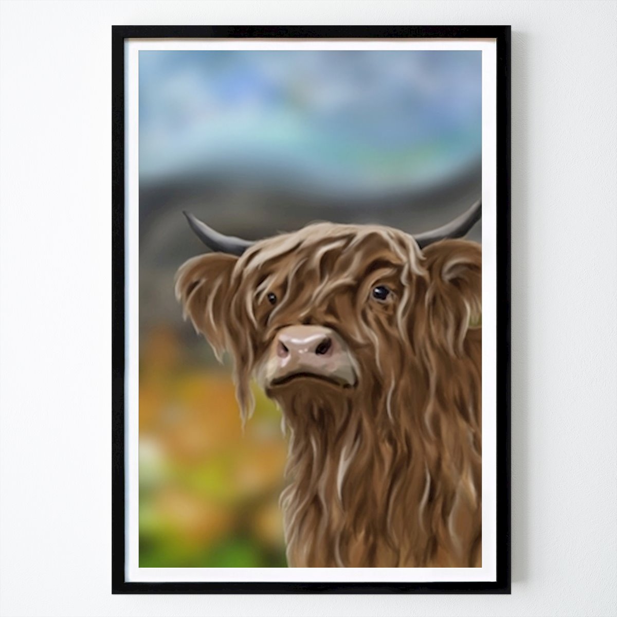 Platser & Städer Poster: Highland cattle av Inger Kari Lund