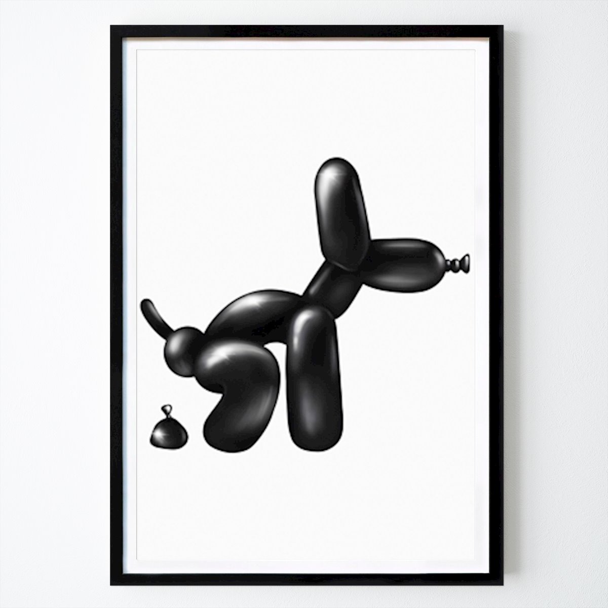 Abstracto Póster: Balloon Dog Bathroom Funny de StudioBakkery