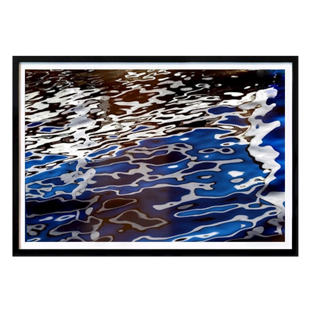 Abstracto Póster: Black, Blue and White. de Gerhard Kühn