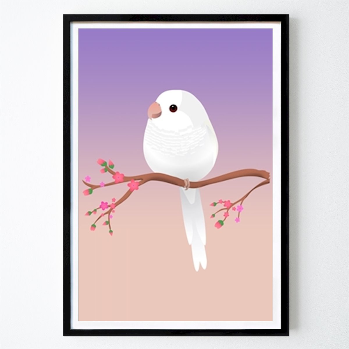 Tier Poster: Albino quaker parrot von Bianca Wisseloo