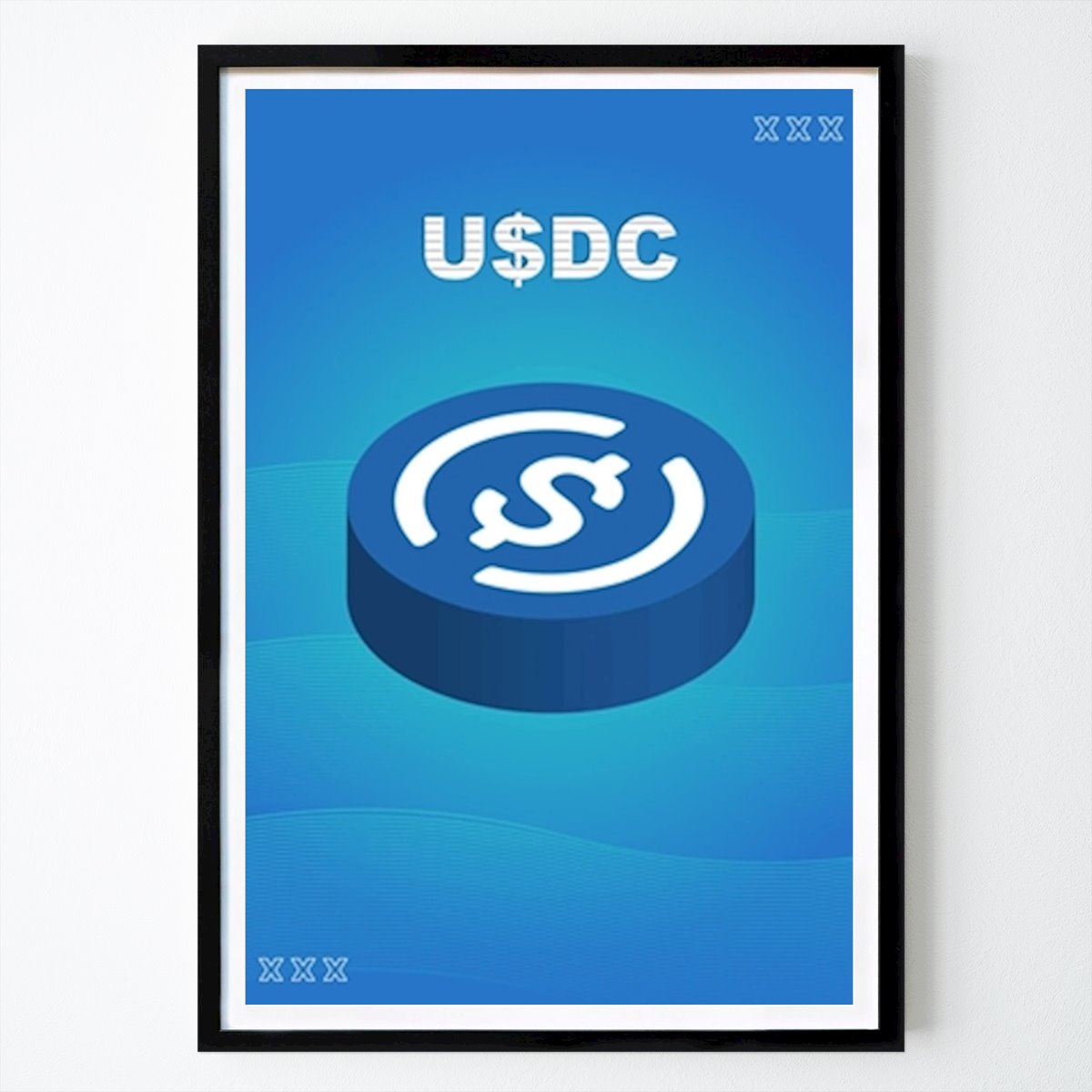 Abstraktes Poster: USDC Cryptocurrency Coin von IDN WORK SPACE
