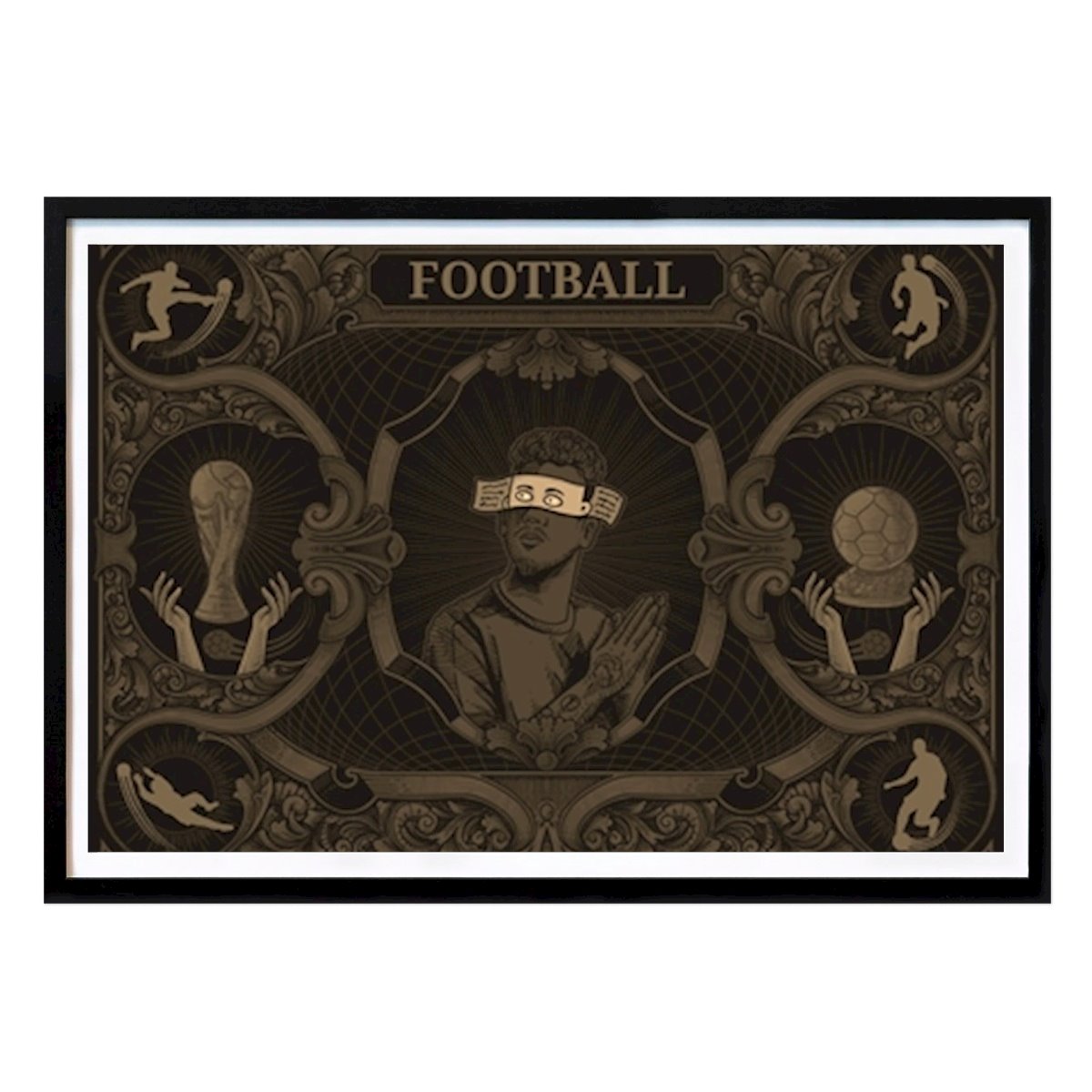 Volný čas Plakát: Firmino Cartoon Monochrome od Youth Artwork