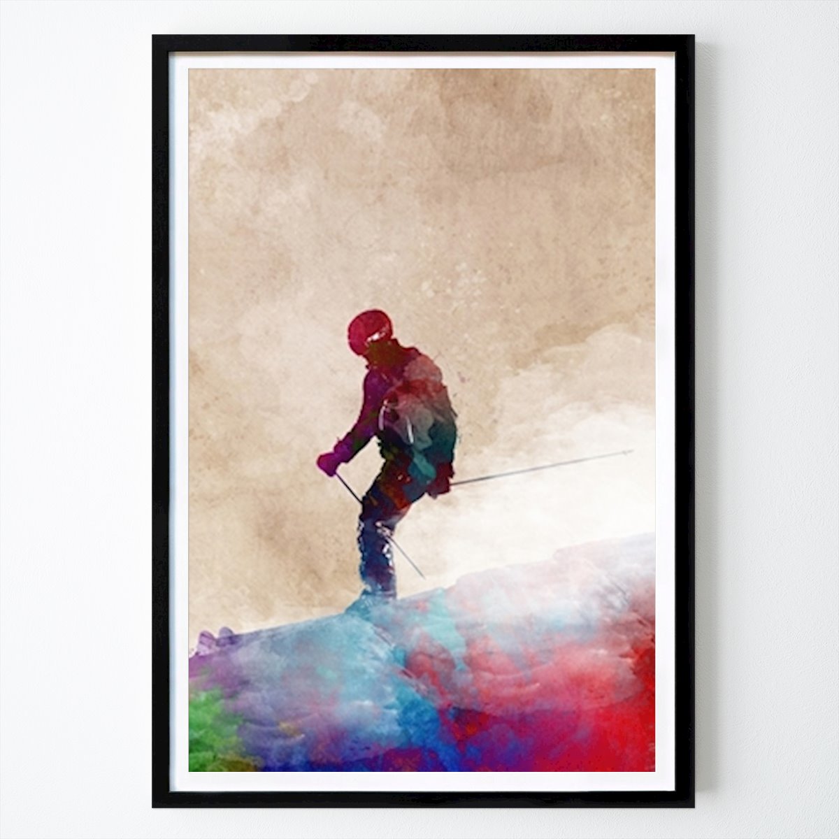 Illustration Poster: Koppla av på skidor av Justyna Jaszke