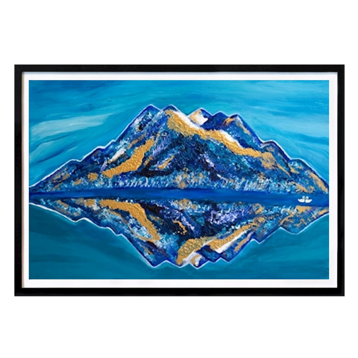 Natur Poster: Fjäll i spegelblankt vatten av Erikssonsdesign