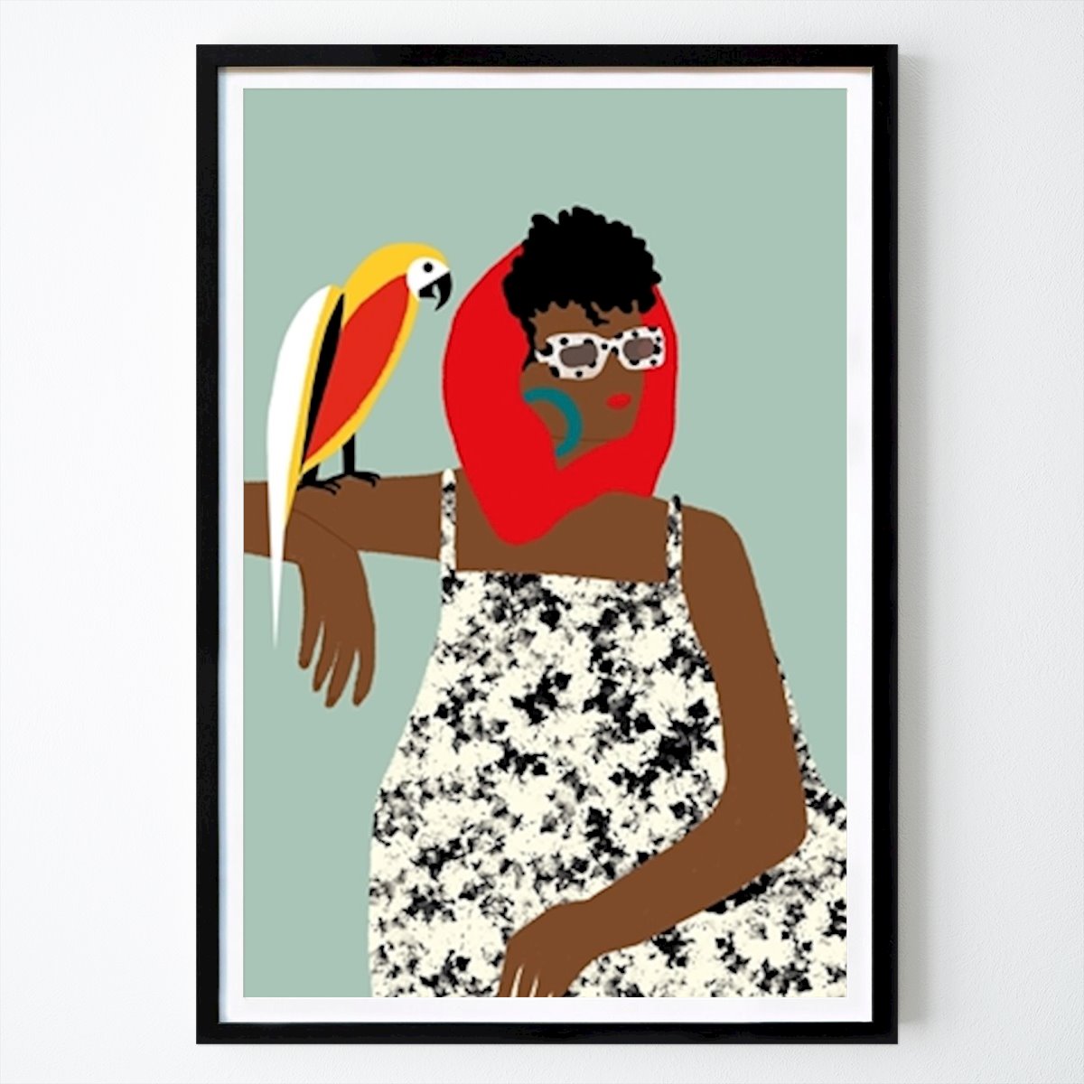 Animals Poster: WOMAN AND PARROT by Gulcihan Ozguc