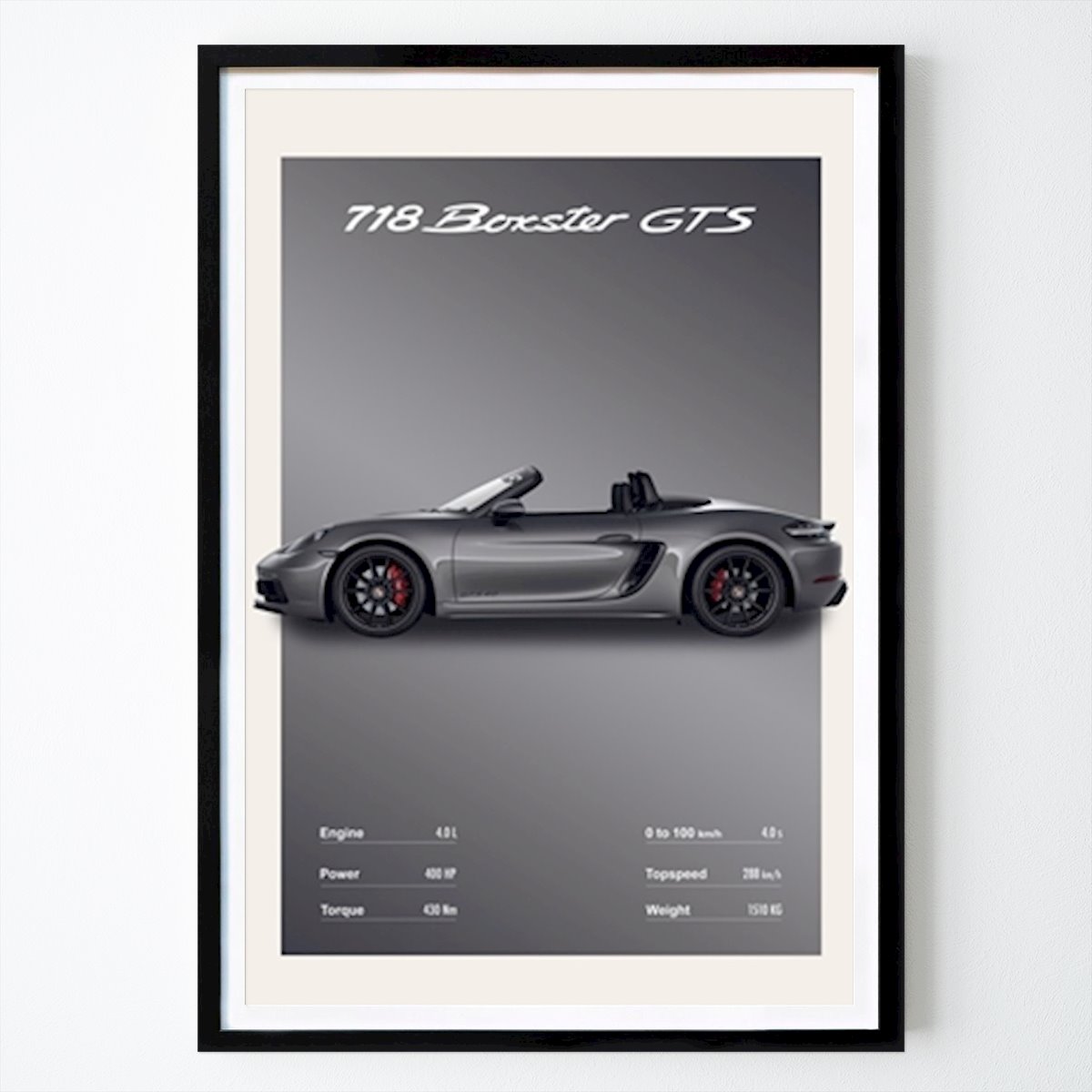 Auto Juliste: Porsche 718 Boxter GTS tekijänä Bouk de Roeck