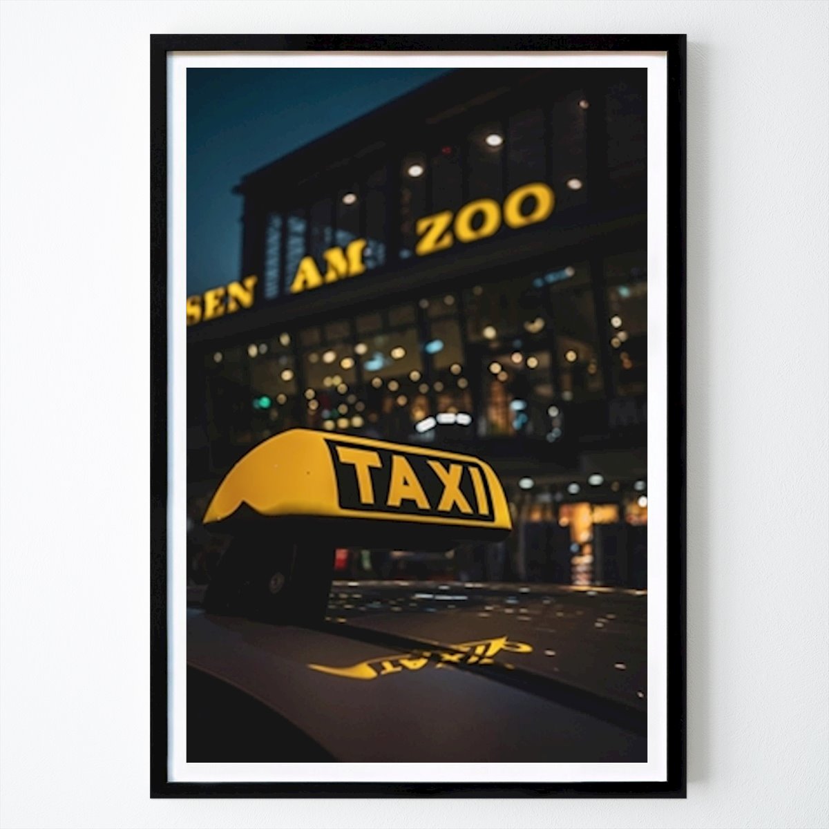 Berlin Poster: Cab at Bahnhof Zoo Berlin by Nicolai Froundjian