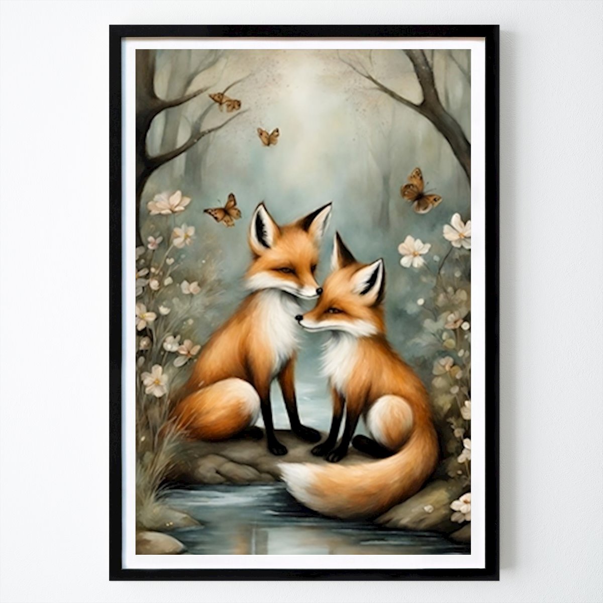 Naturaleza Póster: Foxes in love de Pixie Poster